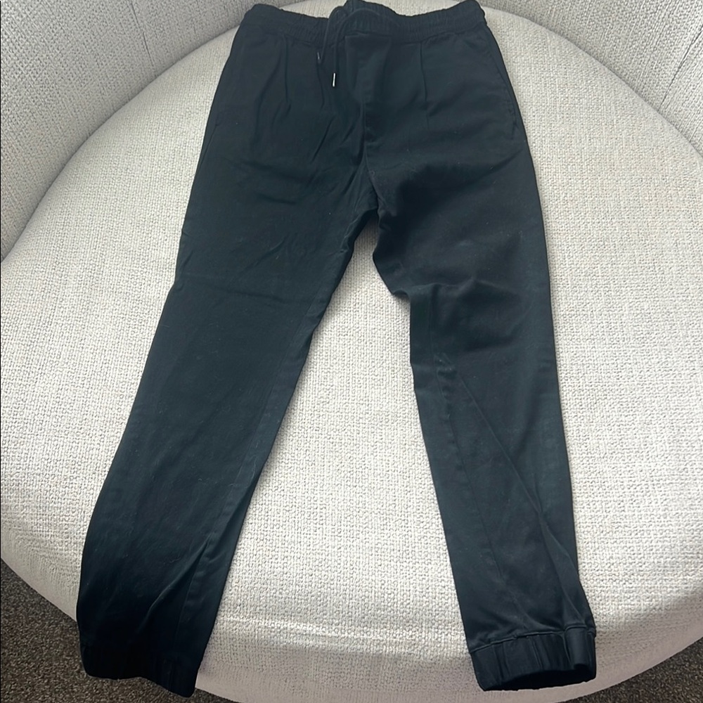 Original Use Black Jogger Sweatpants with Tapered Leg